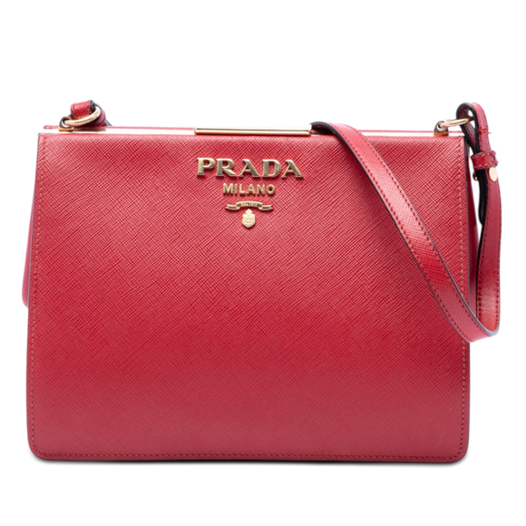 Prada Handbags - Pre-Loved Prada Saffiano and City Calf Light Frame Crossbody
